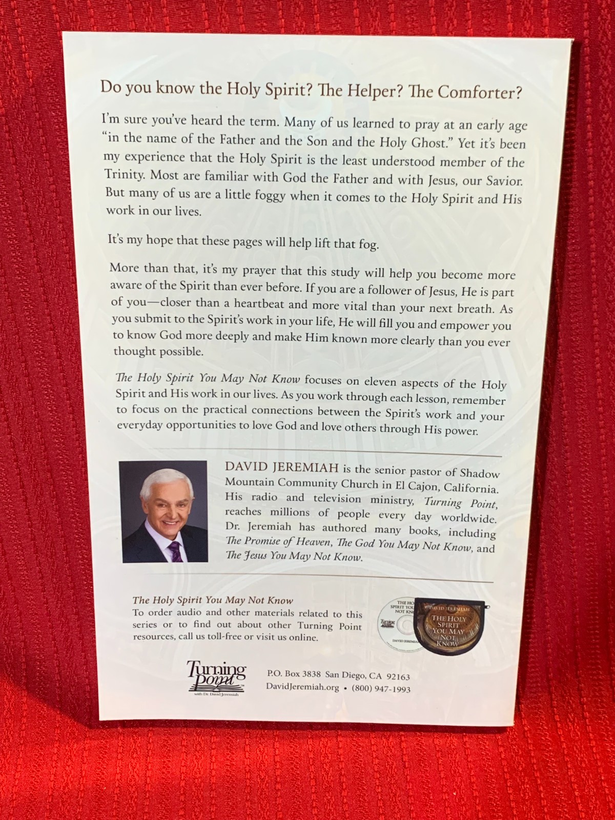 The Holy Spirit You May Not Know – Study Guide – David Jeremiah * NEW