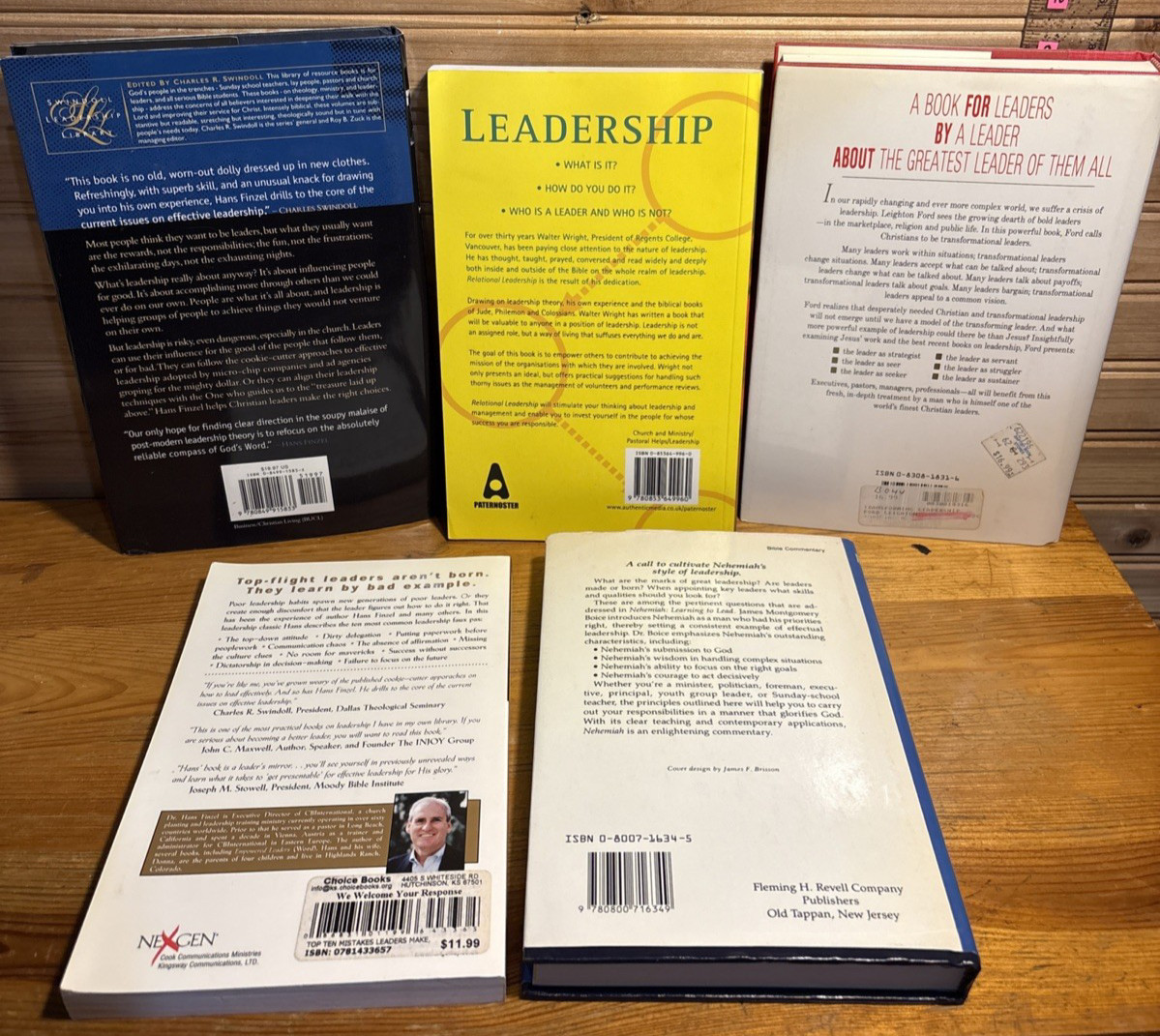 Lot of 5 Books on Leadership for Christians~Empowered, Relational, Transforming