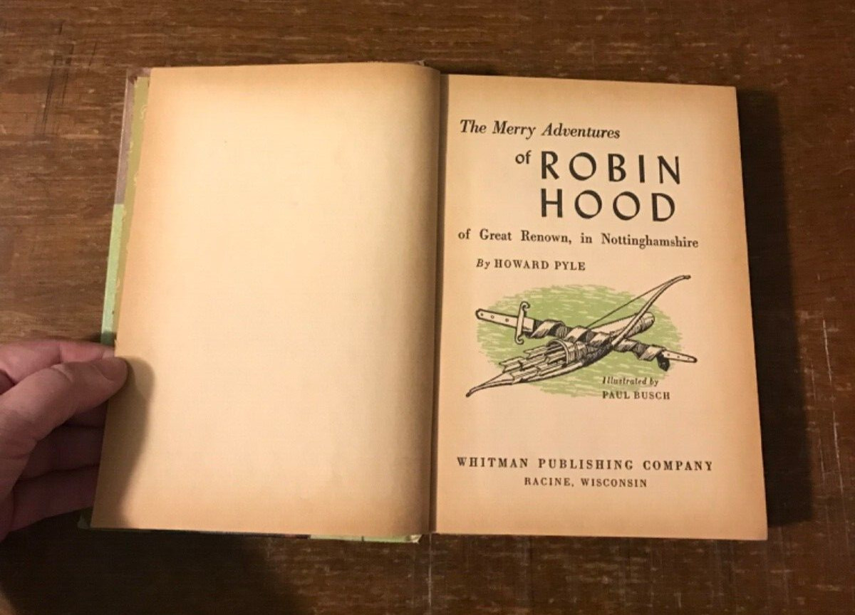 The Merry Adventures of Robin Hood by Howard Pyle Vintage Whitman Childrens 1955