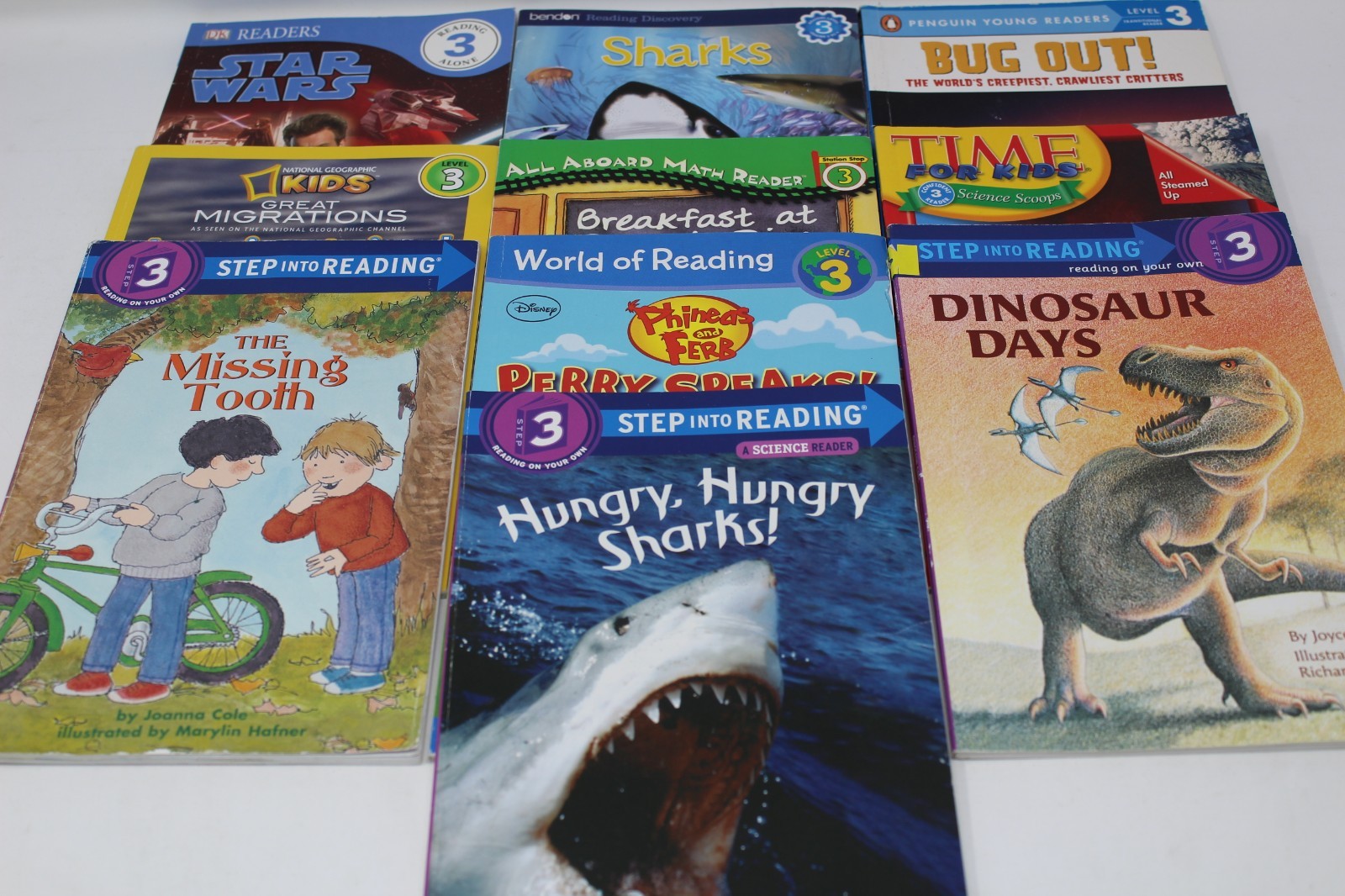 Lot of 10 Level 3 4 5 -Step into Reading-RL-Ready to-I Can Read-Learn Books-MIX