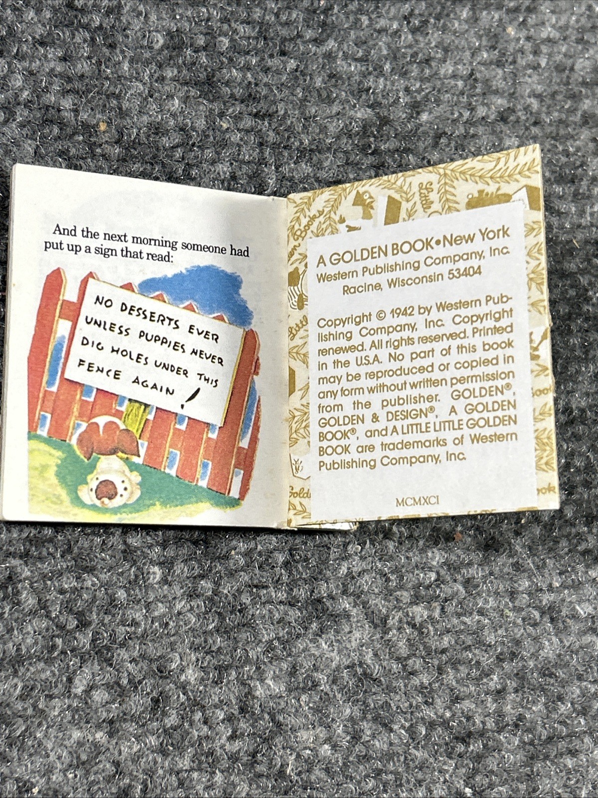 Vintage Set of 1- 12 Little Little Golden Book Miniatures