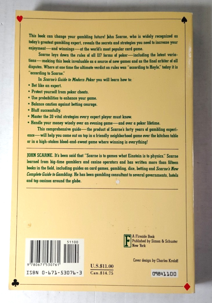 3 Books: Blackjack as Business; Facts of Roulette; Scarnes Guide to Poker
