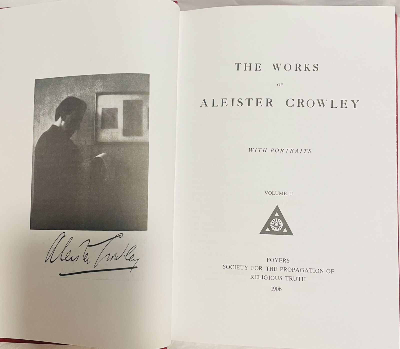 Collected Works of Aleister Crowley Hardcover, 3 Volume Set (with portraits)