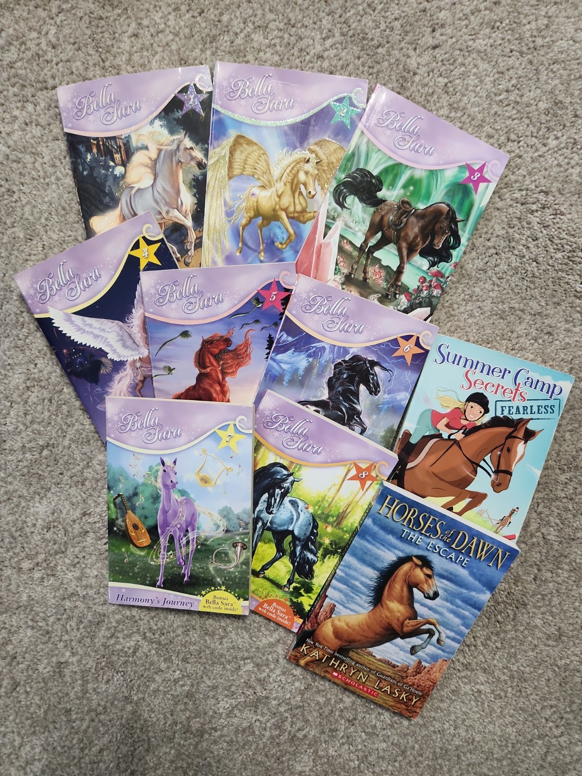 10 Horse Books Kids YA Bella Sara Series Kathryn Lasky Summer Camp Secrets