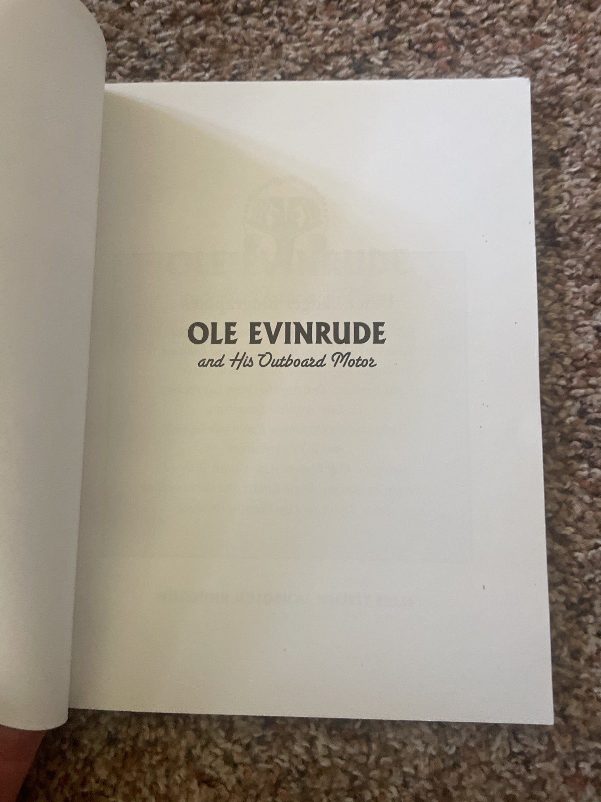 OLE EVINRUDE and His Outboard Motor Badger Biographies Series by Bob Jacobson