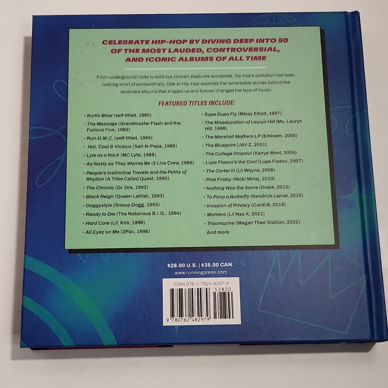 Ode to Hip-Hop: 50 Albums by Kiana Fitzgerald Hardcover 2023