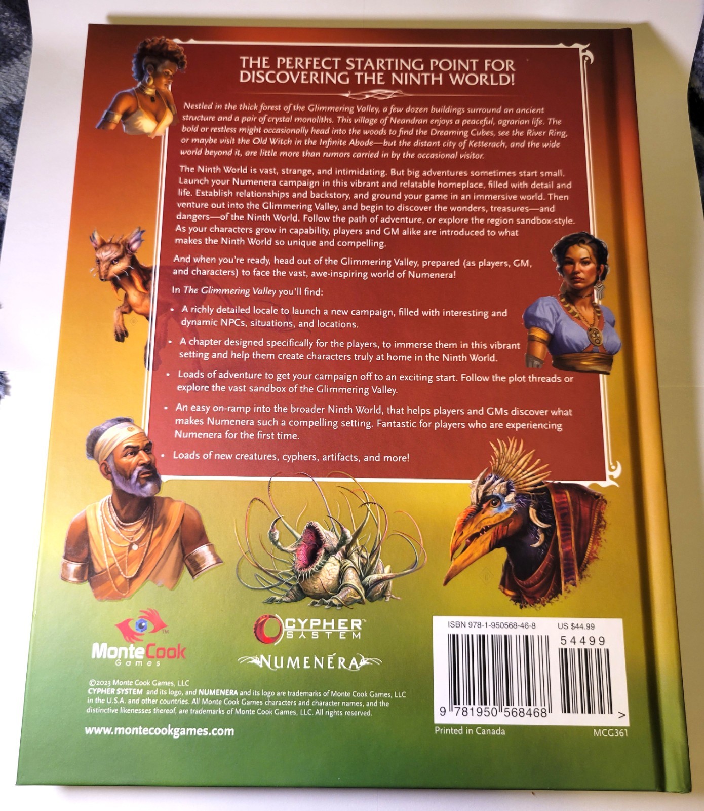 Numenera RPG: The Glimmering Valley Sourcebook by Monte Cook Games MKG361