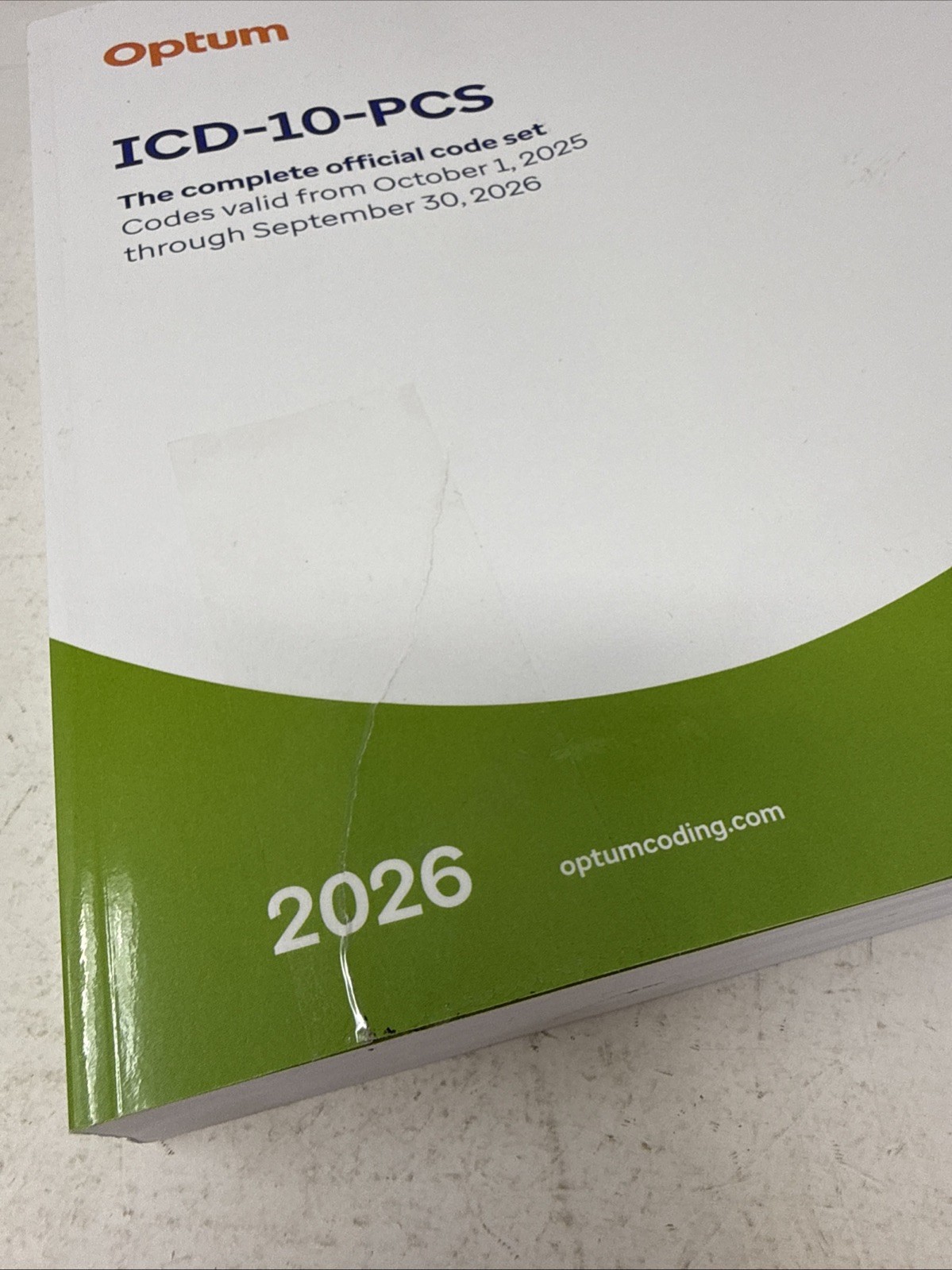 2026 ICD-10-PCS Professional (Softbound) – Paperback, by Optum – Cover Damage