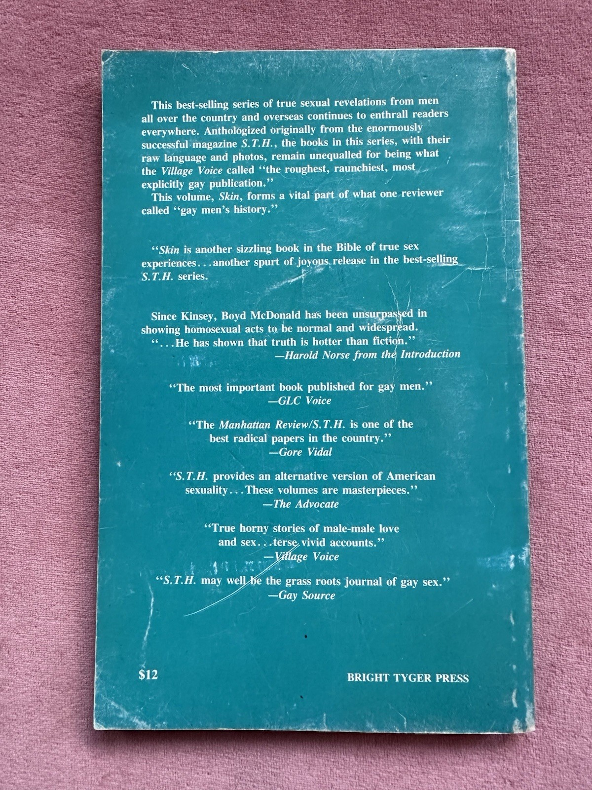 Bright Tyger Press Skin S.T.H. PB 1984 Straight to Hell Boyd McDonald