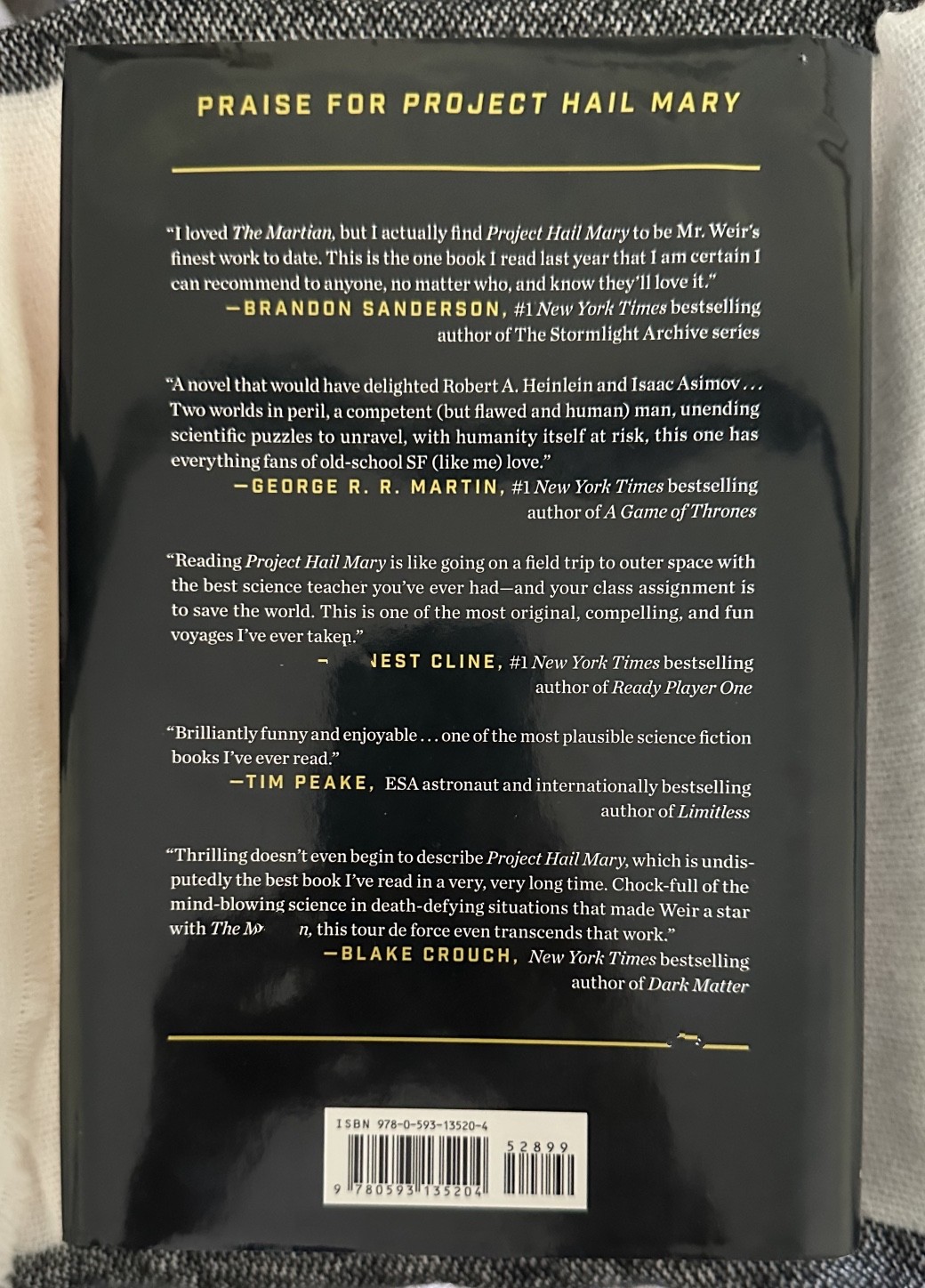 Project Hail Mary by Andy Weir 1st Edition/1st Print HC