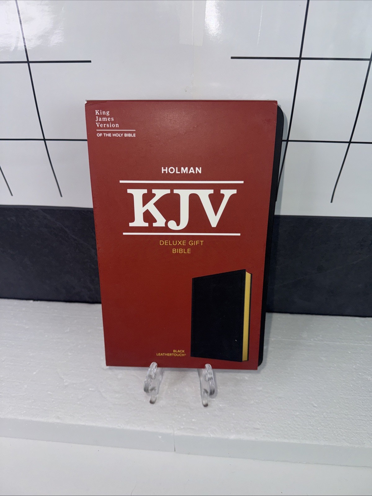 KJV Deluxe Gift Bible, Black Leather Touch by Holman Bible Publishers (2020,…