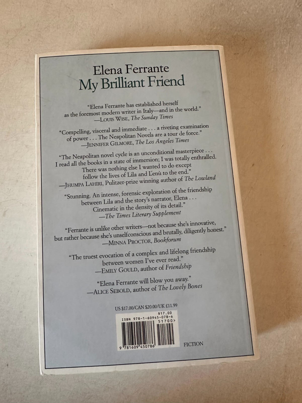 My Brilliant Friend by Elena Ferrante (2012, Trade Paperback)