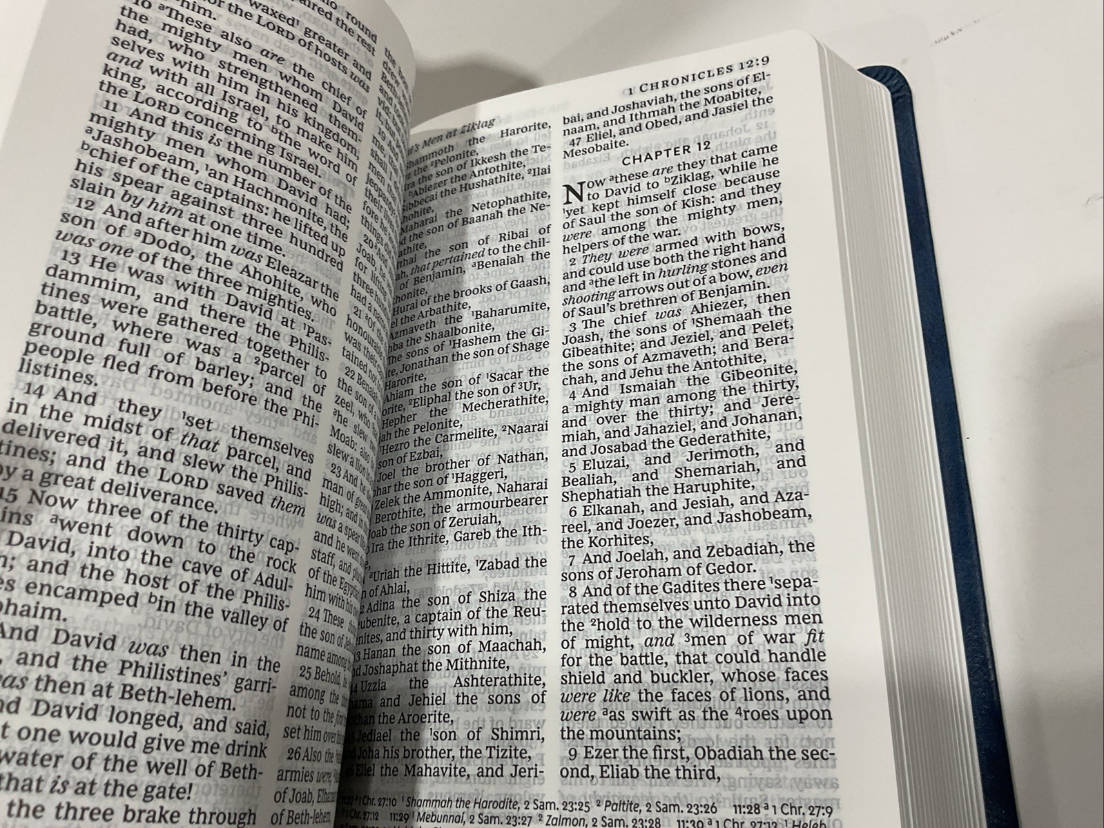 KJV Bible Leathersoft Navy Large Print Reference Concordance Nelson gift quality