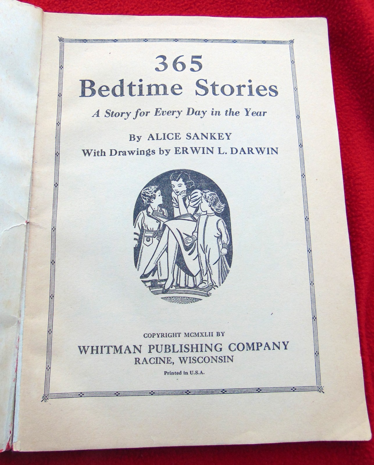 RARE 1941 ~365 BEDTIME STORIES ~ LARGE 8″ x 11″ ~ Whitman Publishing~ 140 PAGES