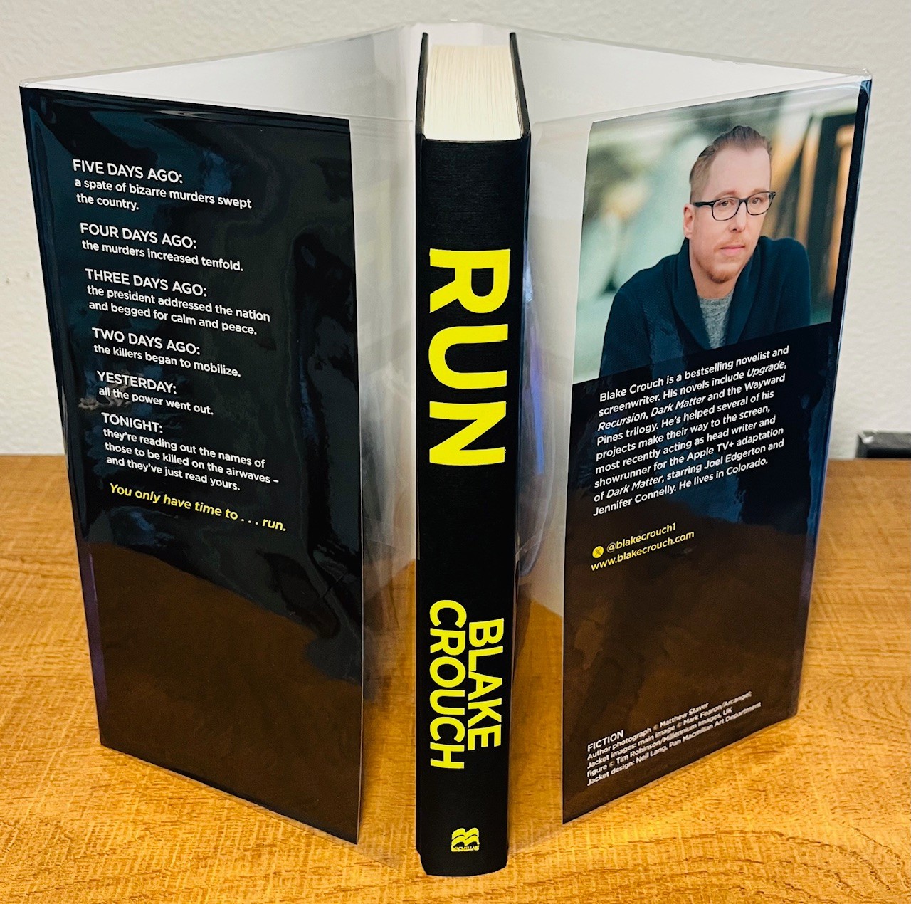 RUN by Blake Crouch SIGNED/LMT hb 1st UK Goldsboro ! F/F UNREAD!