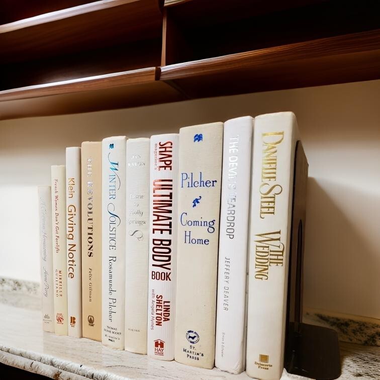 Lot of 6 WHITE Beige Ivory Bright Hardcover Wedding Events Decor Design BOOKS