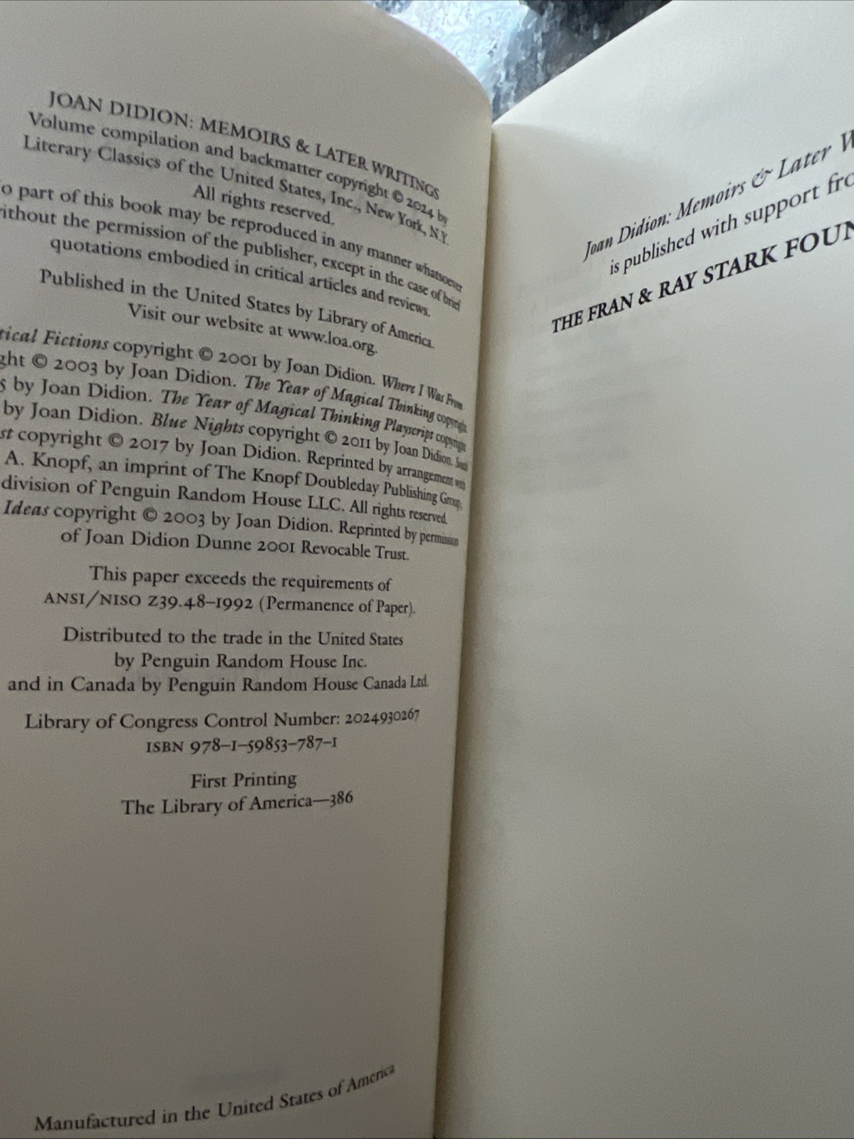 Joan Didion Memoirs & Later Writings : Political Fictions / Fixed Ideas / West