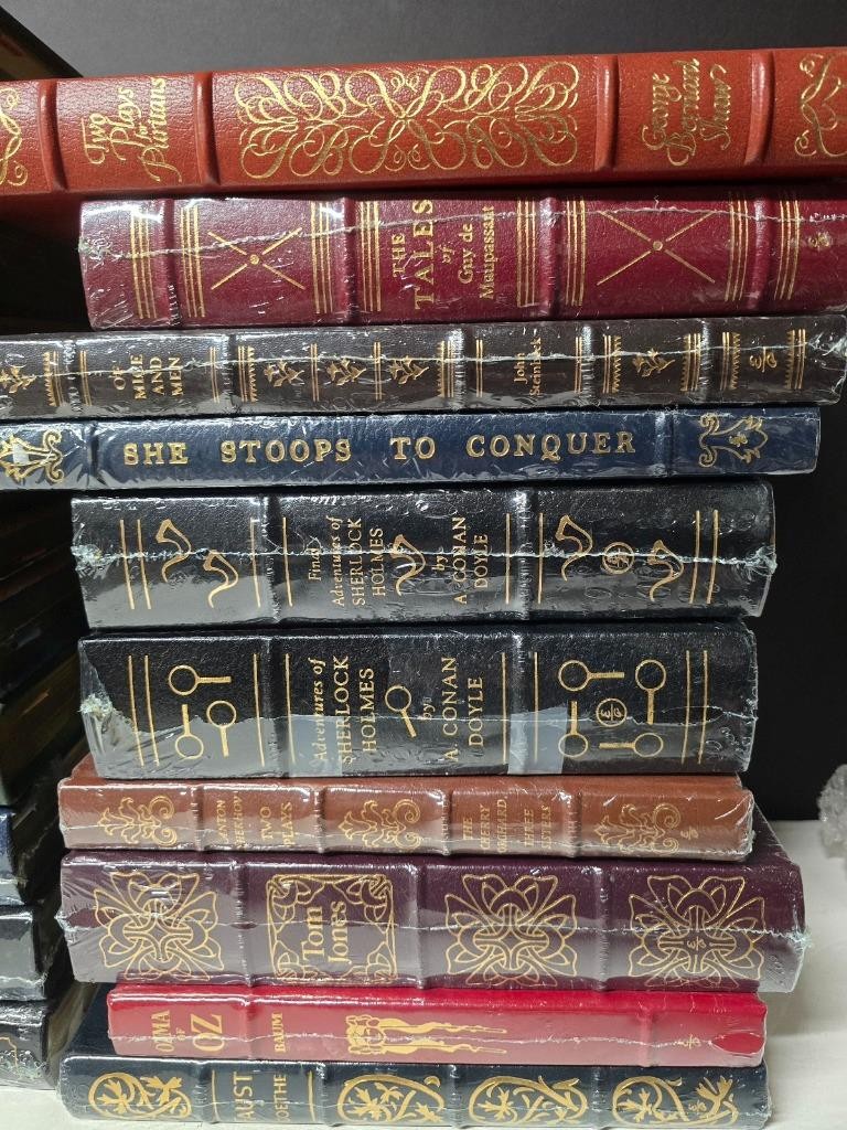 LOT OF 21 EASTON PRESS BOOKS CLASSICS SHERLOCK HOLMES STEINBECK FAUST SEALED