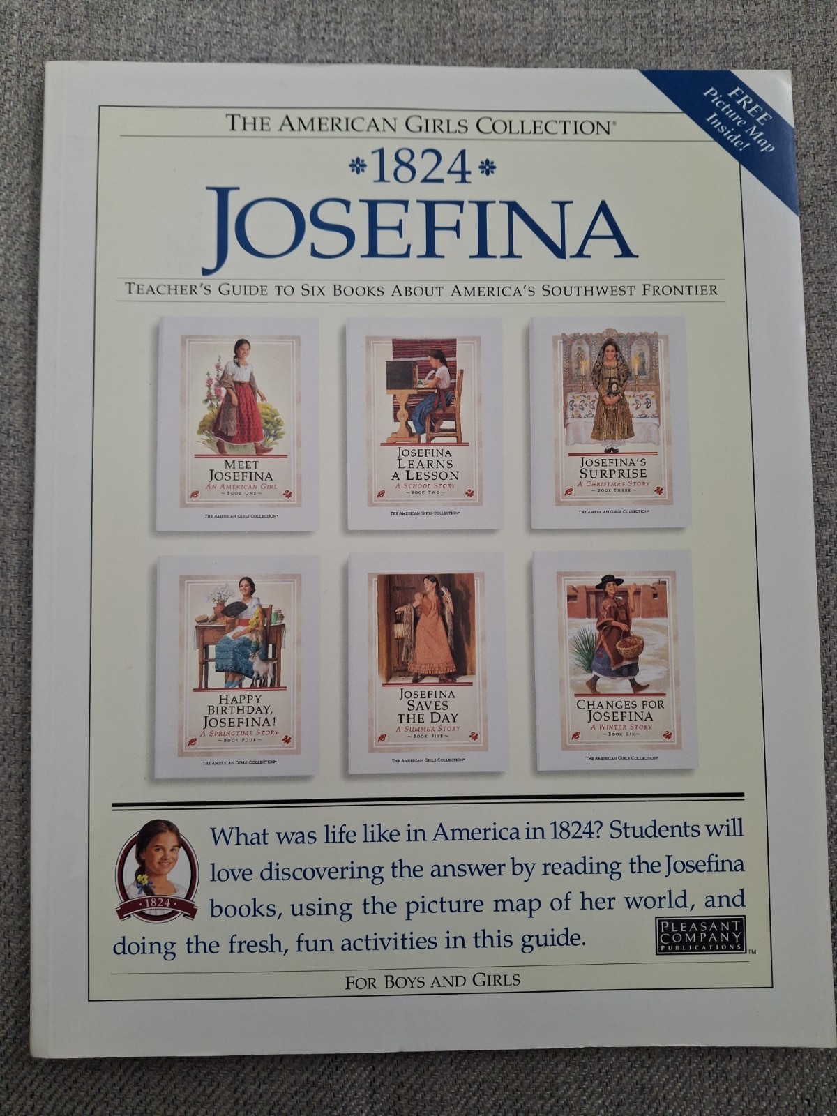 American Girls Collection Josefina Teacher’s Guide w/ Map -1 Page Has Writing
