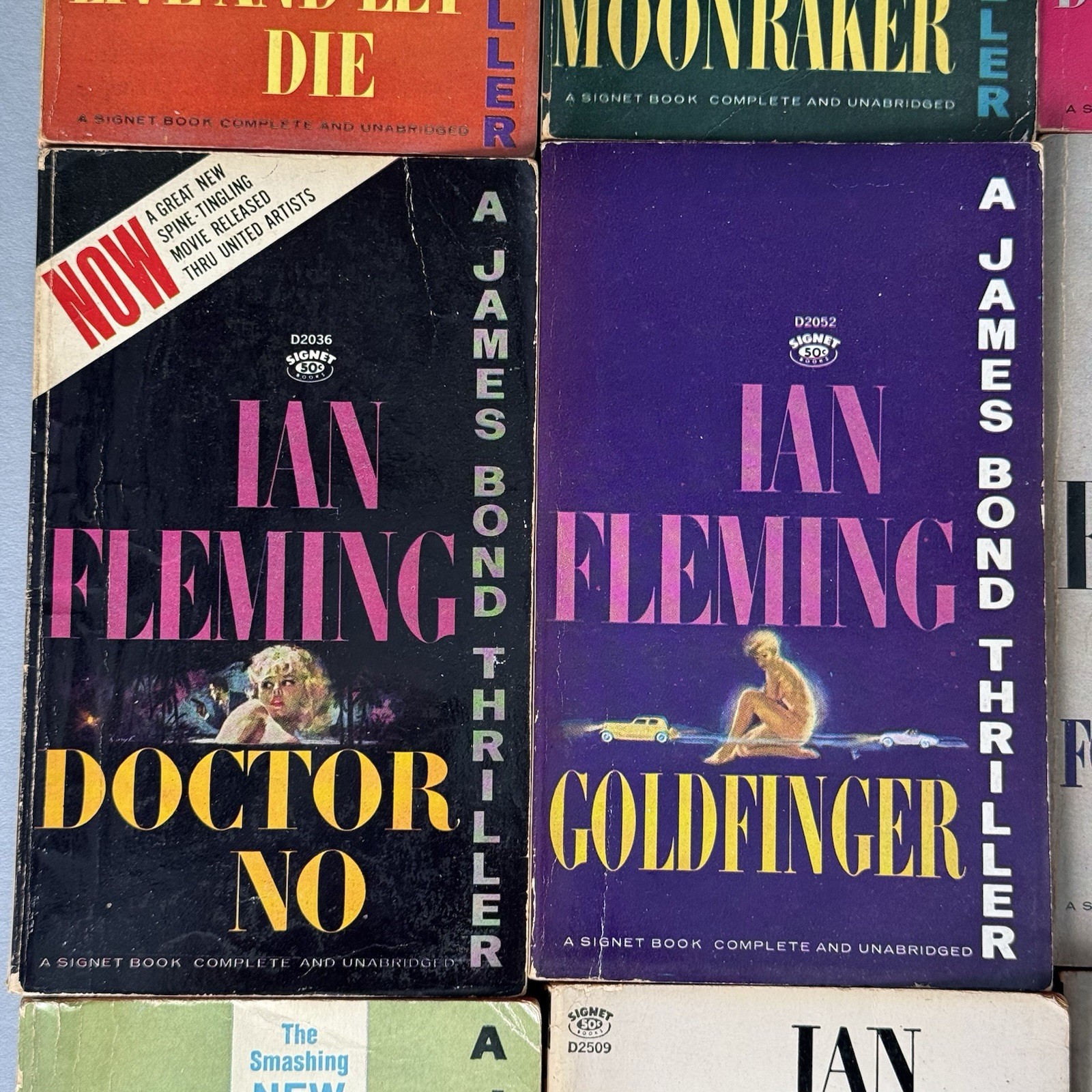 Vintage Ian Fleming James Bond Paperbacks 1960s – Lot of 12 Some 1st Ed. Nice!