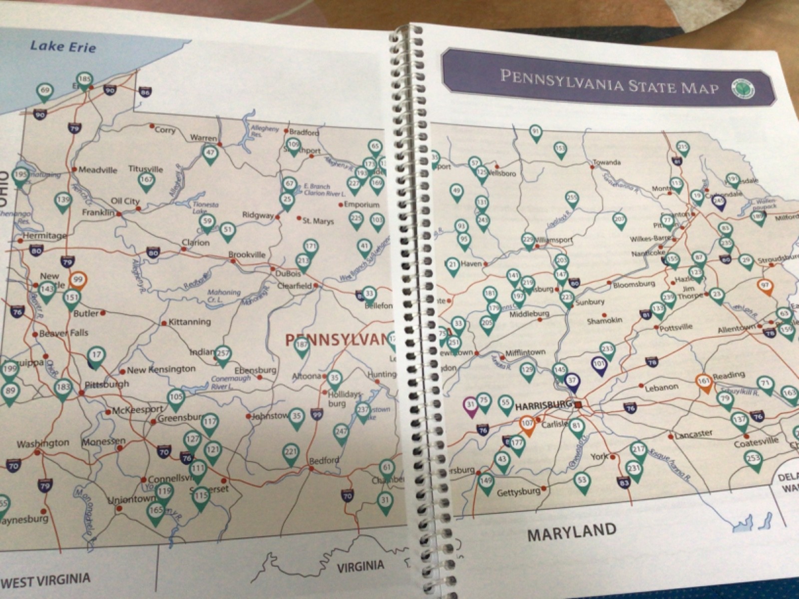 Pennsylvania PA ADVENTURE PLANNING BOOK No Writing Nature Study Hikes State Park