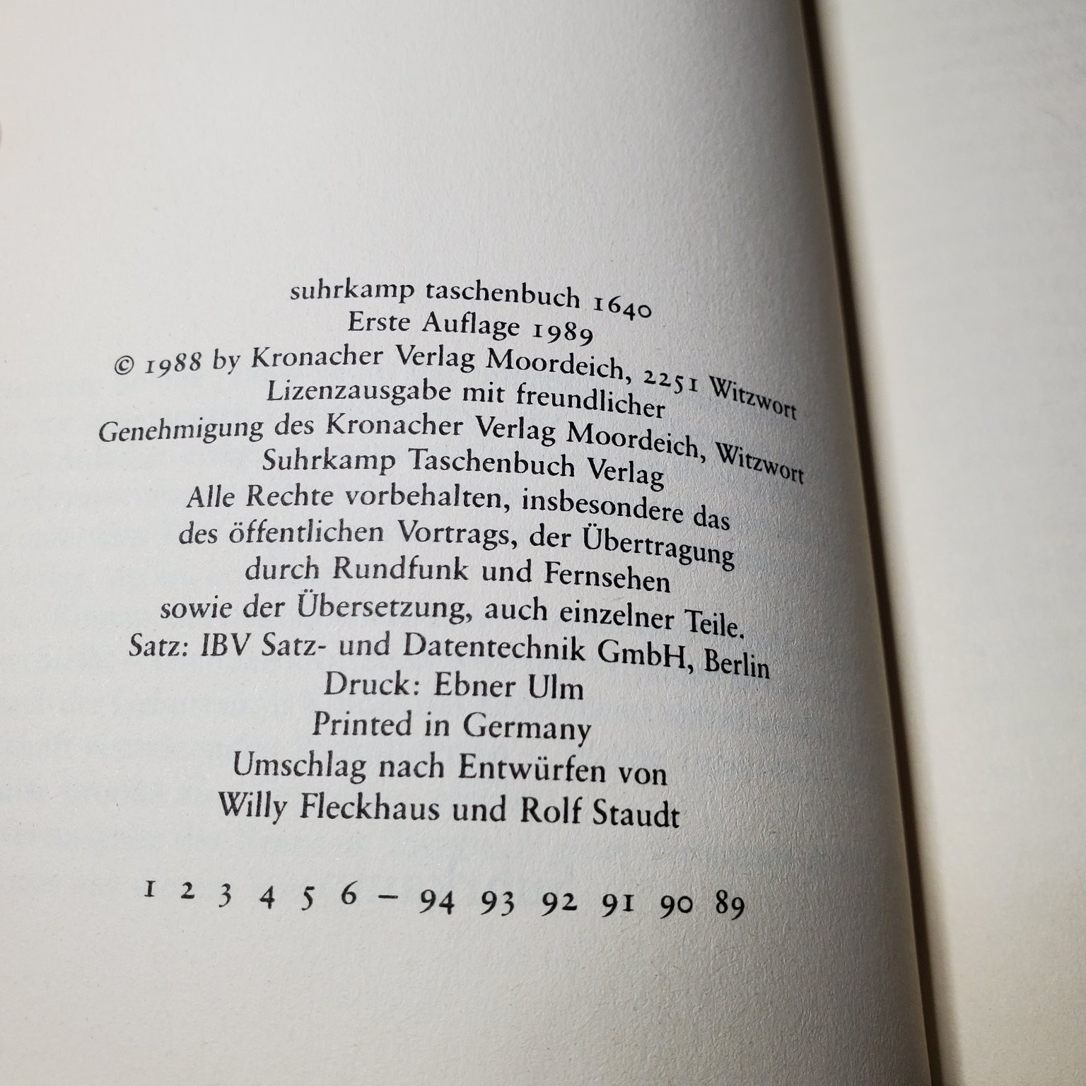 Tagebuch einer Verlorenen Margarete Böhme 1989 German Suhrkamp Taschenbuch