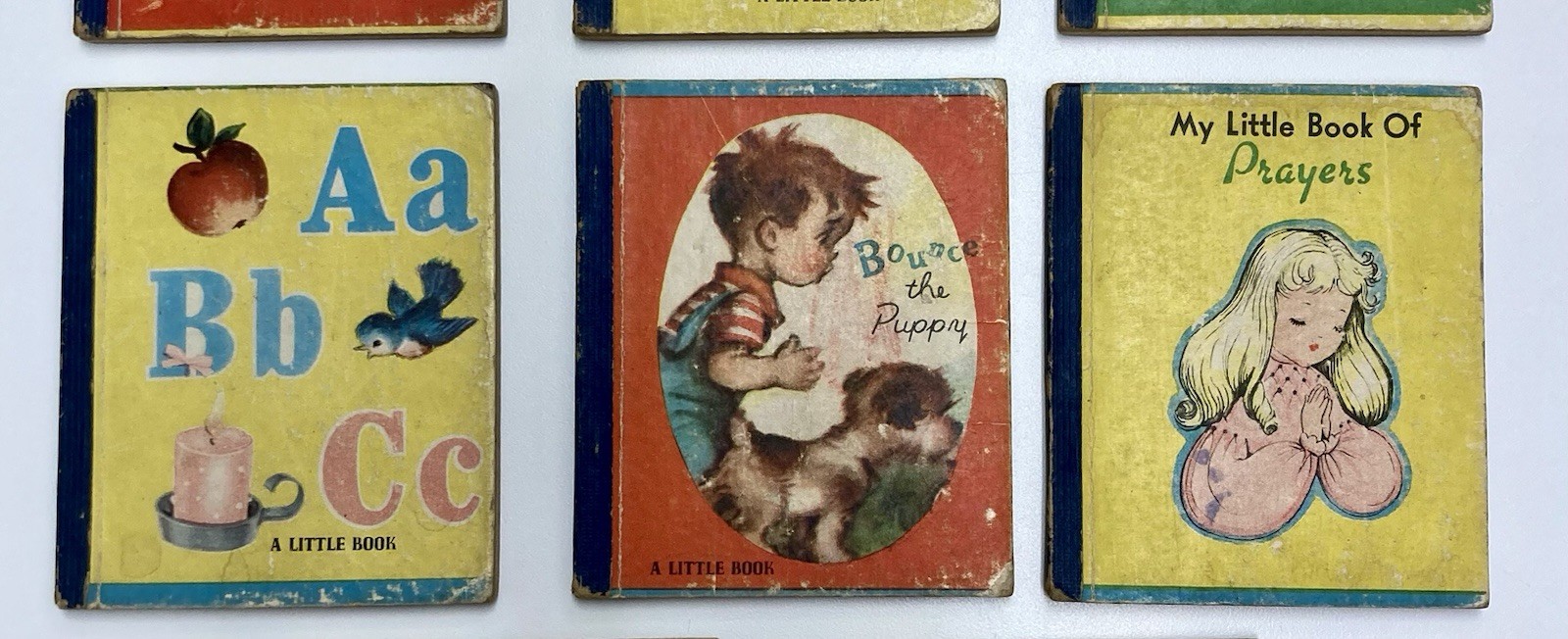 Vintage 1940s Miniature 4″ Children’s Book Lot A Little Book & Lollipop Book (8)