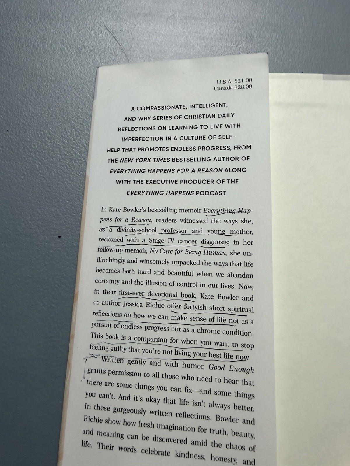 Good Enough : 40ish Devotionals for a Life of Imperfection by Kate Bowler and…