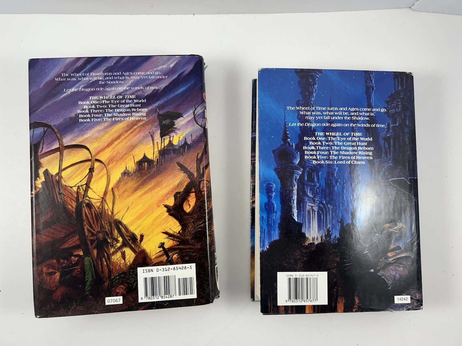 Lot of 7 HC Wheel of Time Books by Robert Jordan Volumes 4-10