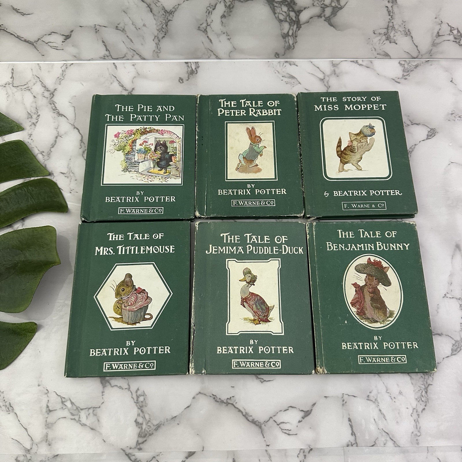 Beatrix Potter Vintage Hardcover Book Lot of 6 F Warne Co Peter Rabbit Classics