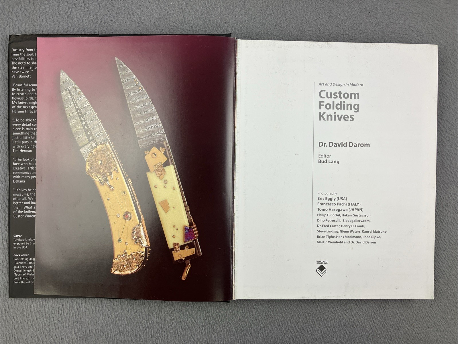 Art and Design in Modern Custom Folding Knives by Darom Damascus Blades Amazing!