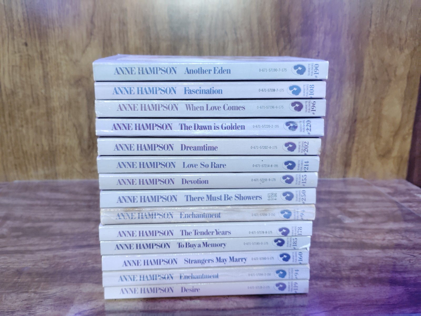 Anne Hampson Silhouette Romance Lot of 14 Paperbacks Vintage Early Series — Hamp
