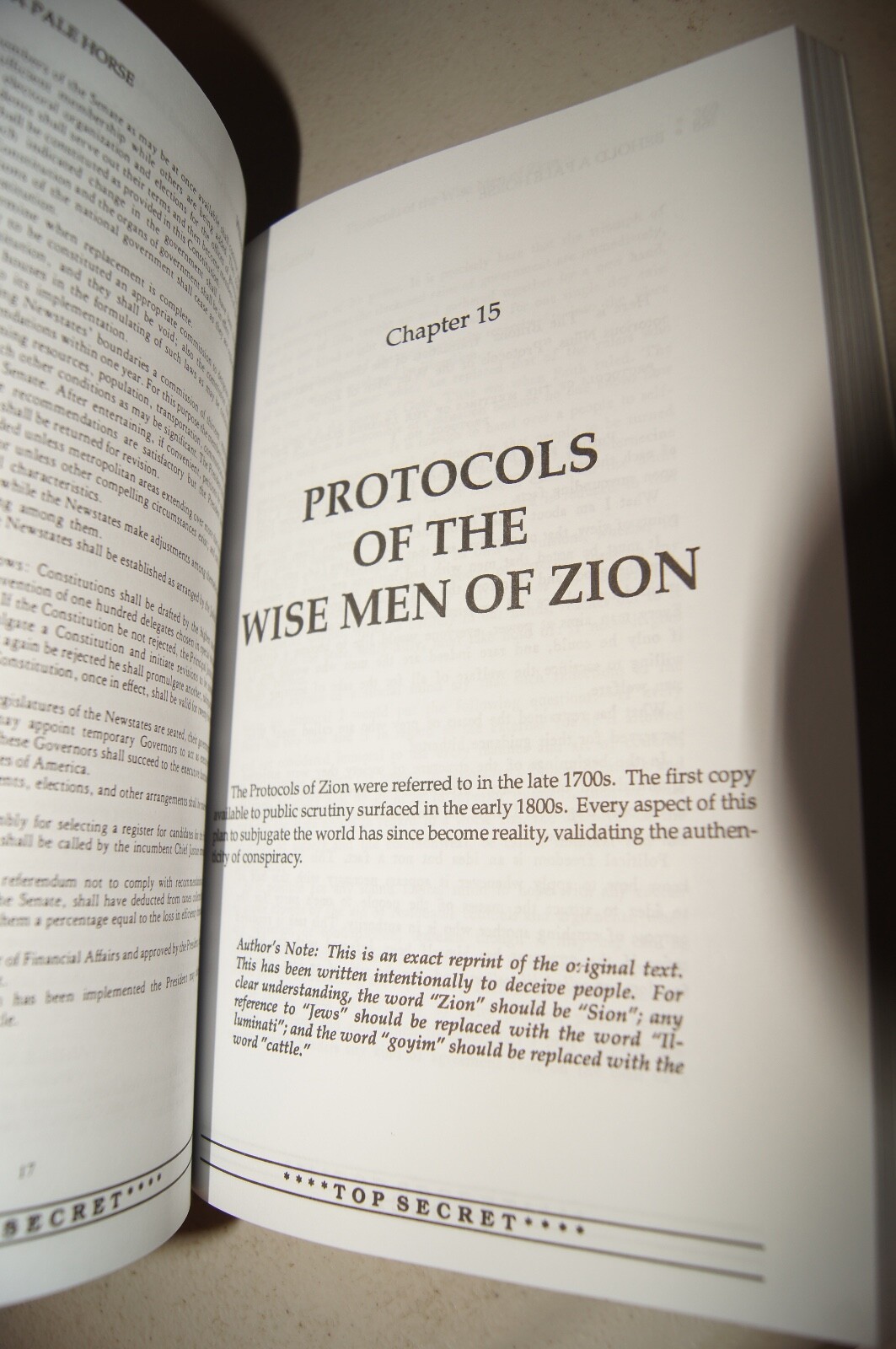 Behold a Pale Horse William Cooper 1991 Unrevised 500p Protocols of Zion CFR NWO