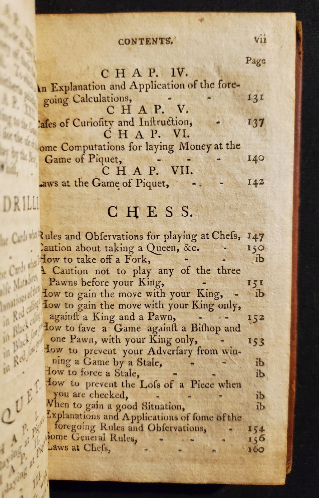 1700’s RARE BOOK Mr. Hoyle’s Games of Whist, Quadrille, Piquet Chess Back-Gammon