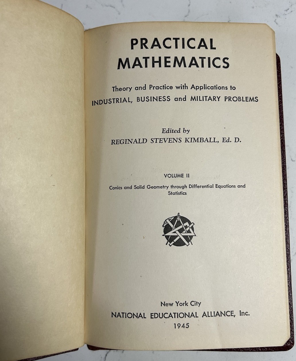 Practical Mathematics 1945 National Educational Alliance Kimball Books VOL 2-4