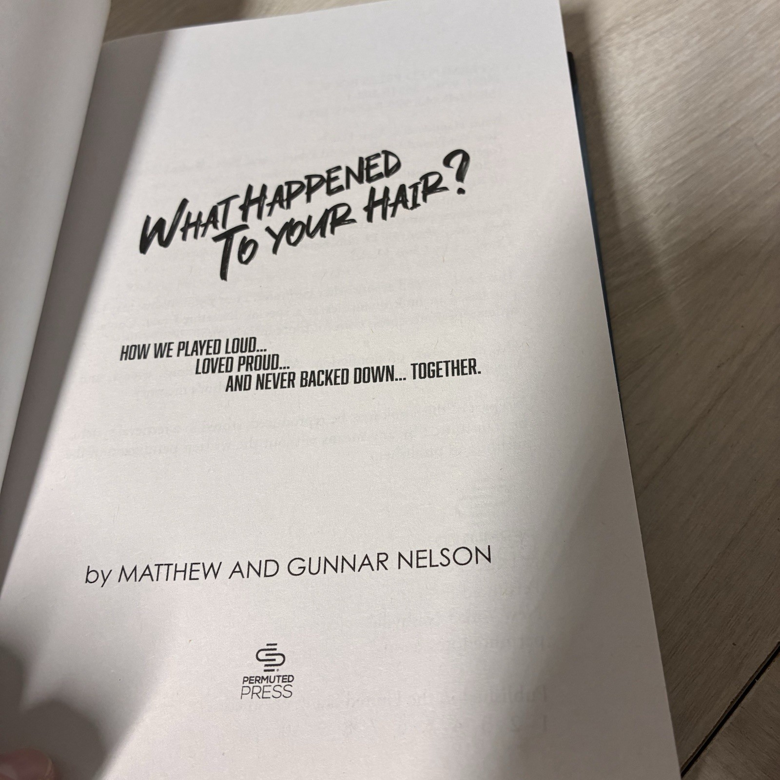 What Happened To Your Hair Nelson Brothers HB 1st Ed Rock Memoir 2025