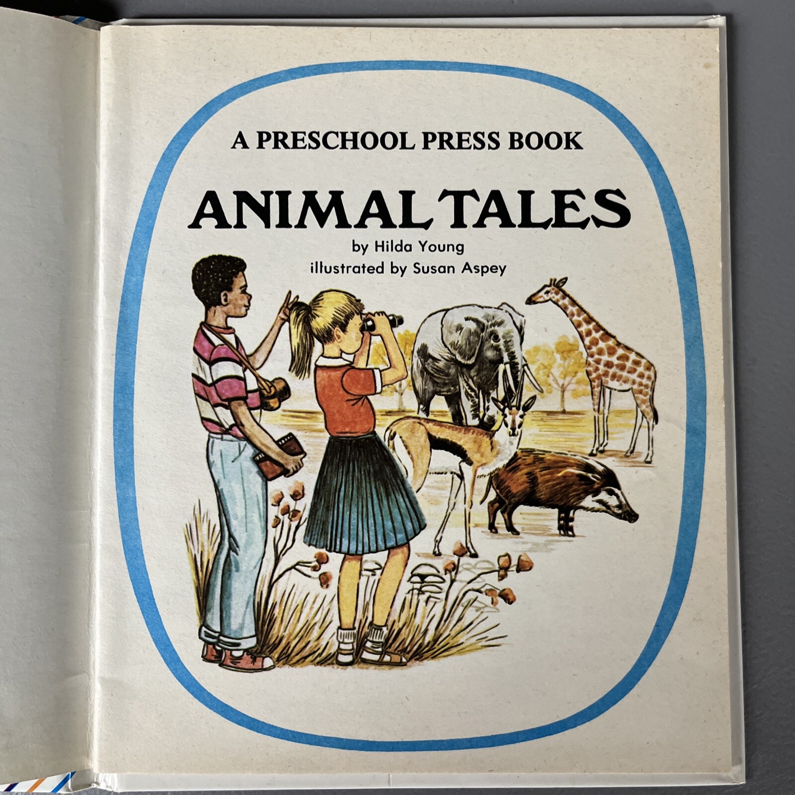 Vintage Preschool Press Hardcover „Animal Tales“, Good Condition