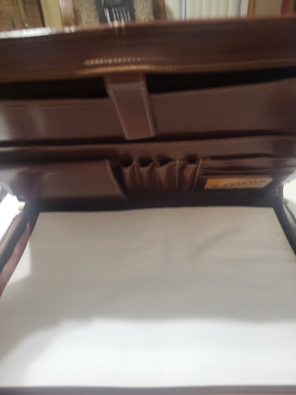 Portfolio Folder CASTELLO LA, ART DELLE PELLE LEATHER Conac Folder 14×10.5×2 Zip