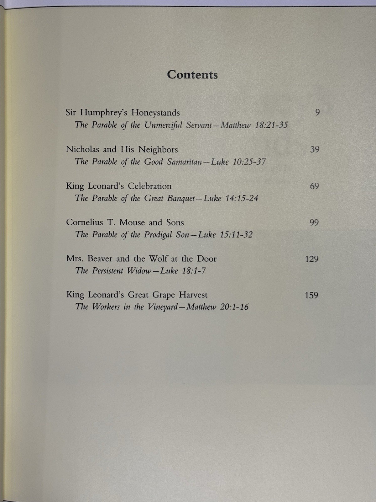 Kingdom Parables: Favorite Bible Parables for Children Hardcover Like New
