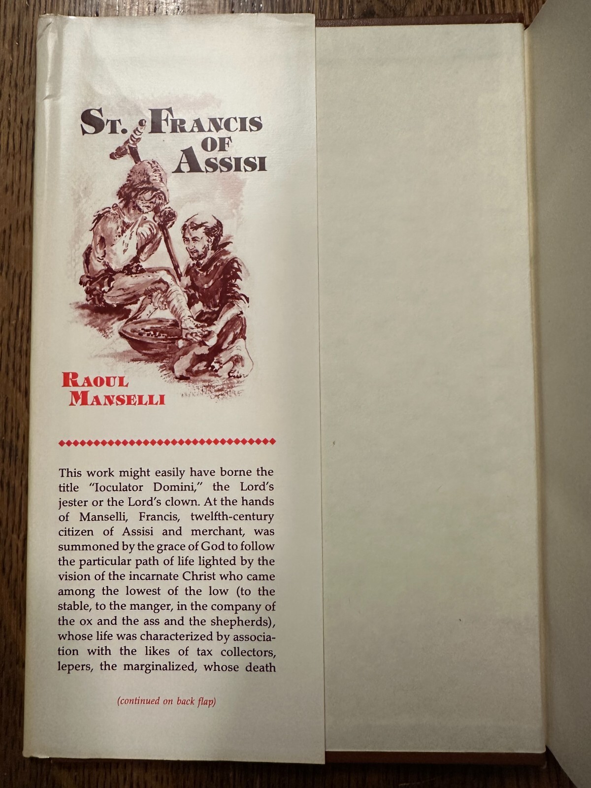 St. Francis of Assisi by Raoul Manselli 1988 HC/DJ CATHOLICISM SAINTS CHRISTIAN