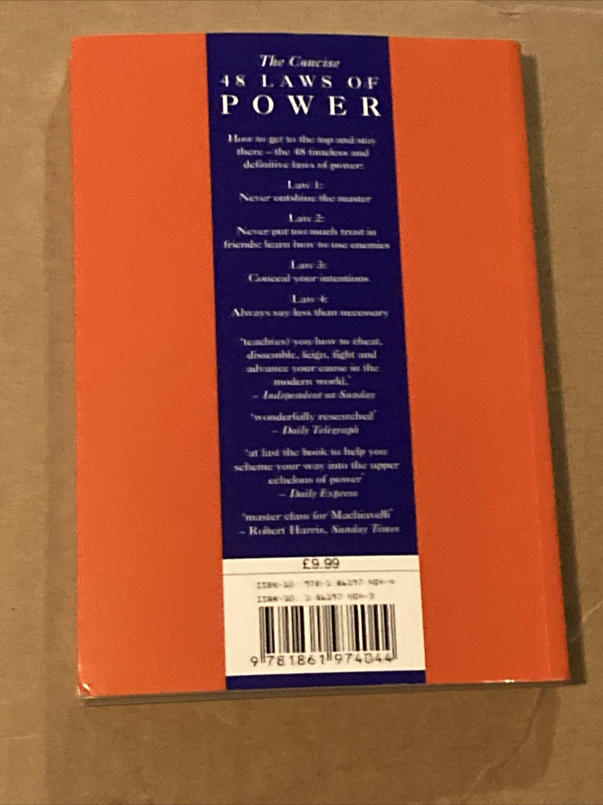 The CONCISE 48 Laws of Power by Robert Greene NEW Paperback (SHORT VERSION)!!!!!