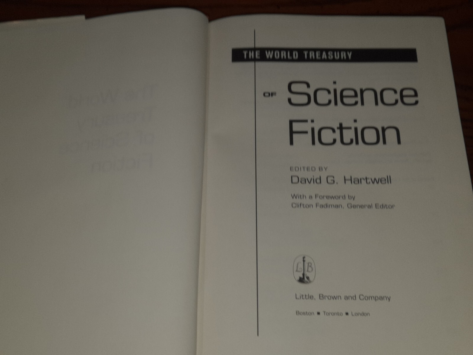 The World Treasury of Science Fiction by Clifton Fadiman Bob Eggleton Cover Art