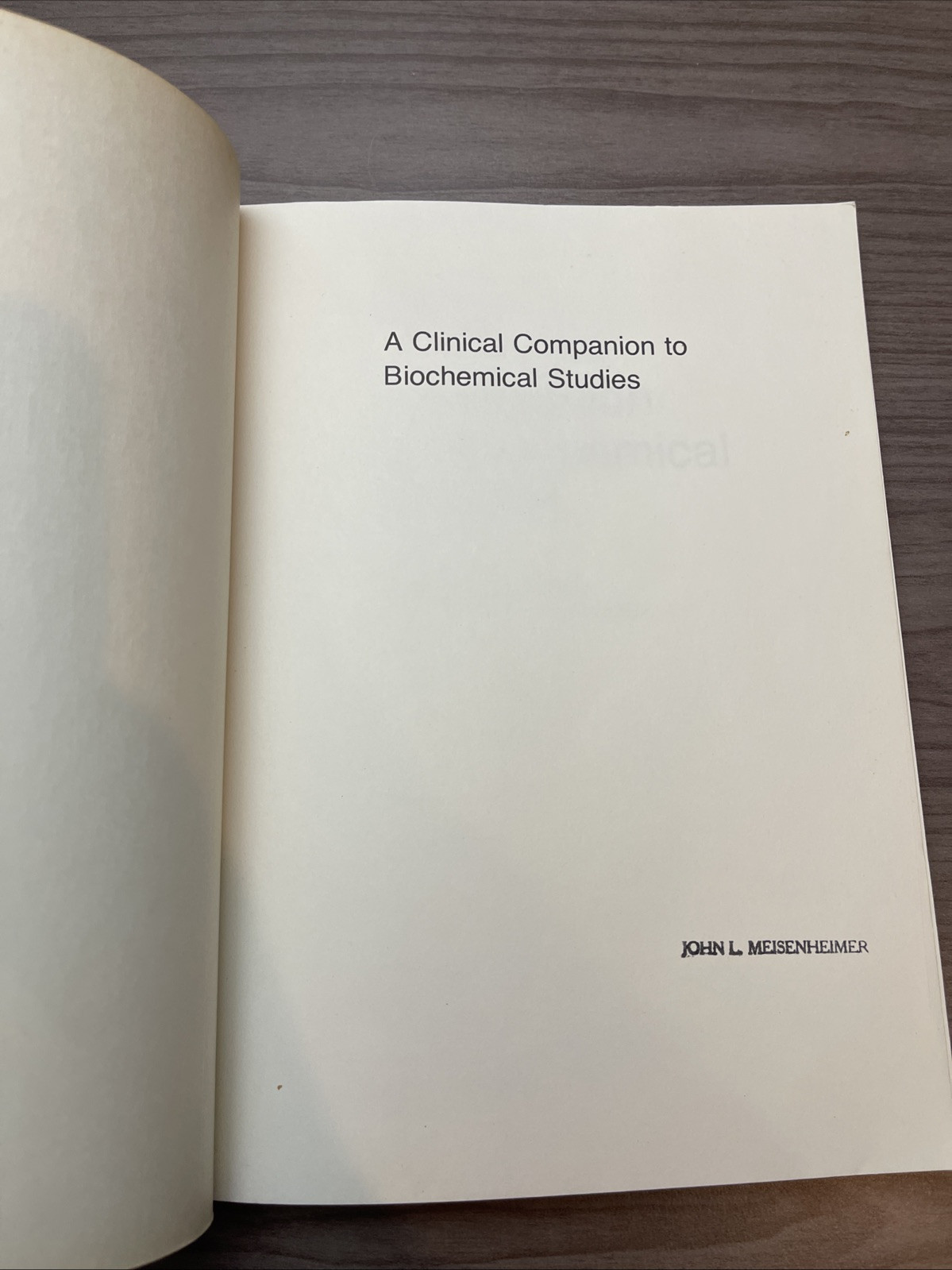 A Clinical Companion to Biochemical Studies by Victor Schwarz (1978, Paperback)