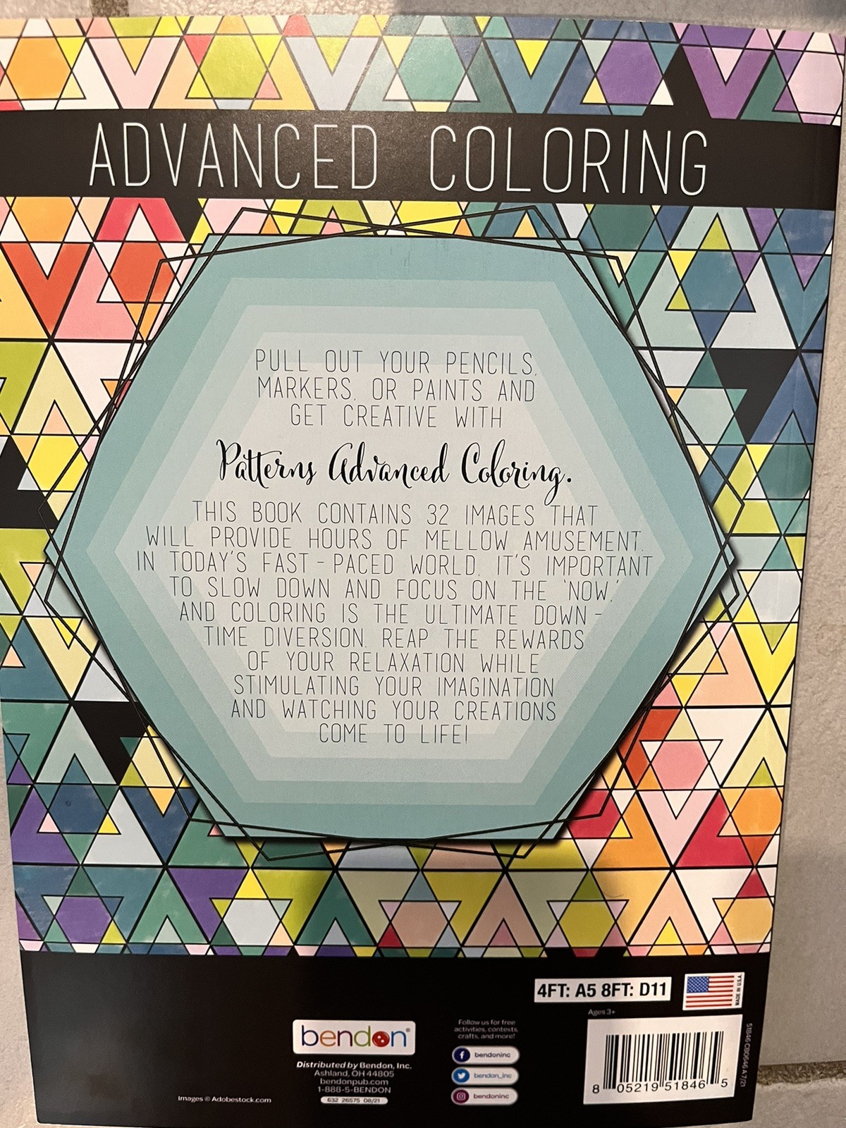 Bendon Advanced Coloring Book Patterns New 32 pages