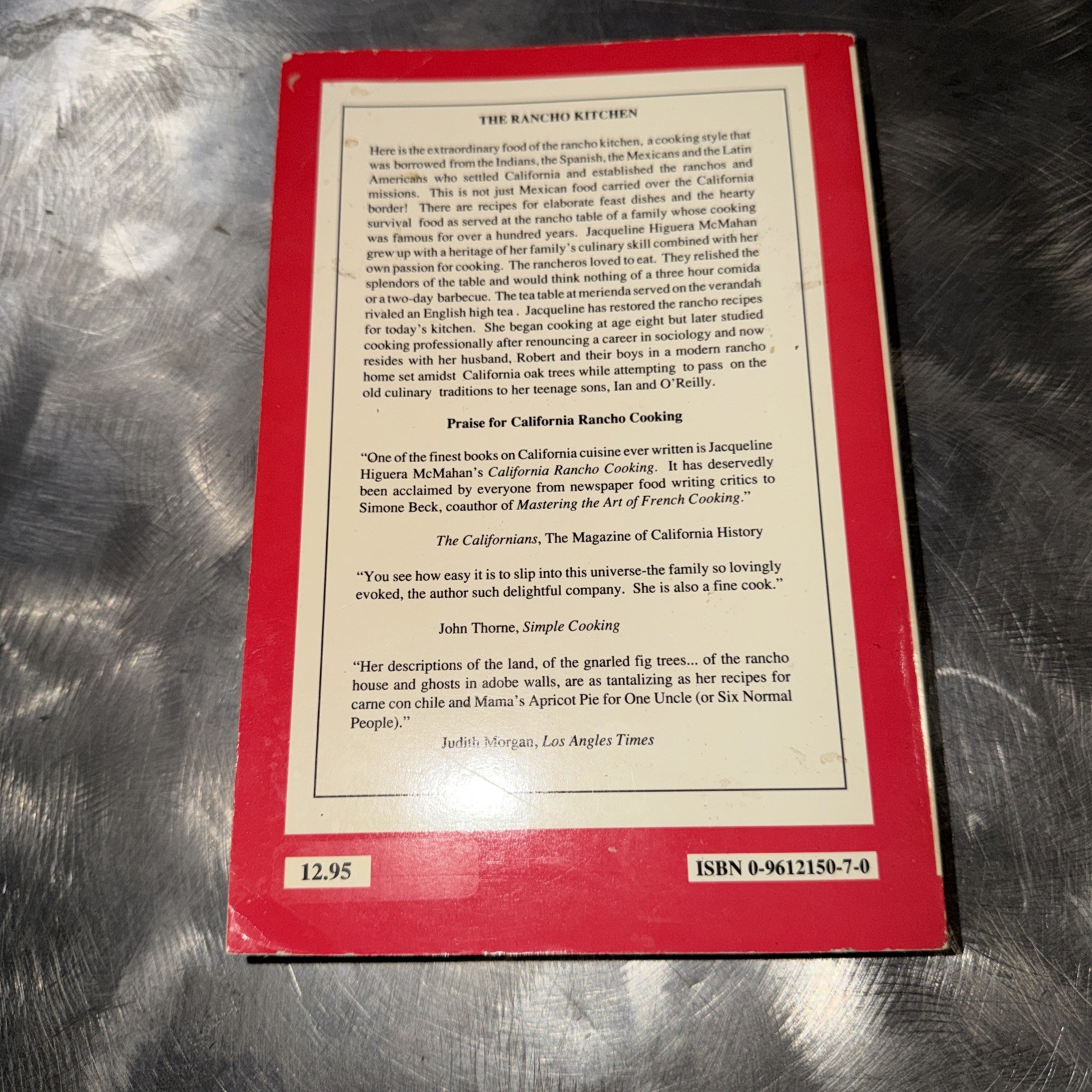 California Rancho Cooking 1988 paperback