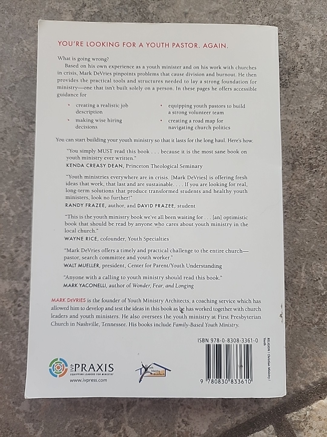 Sustainable Youth Ministry – Mark DeVries