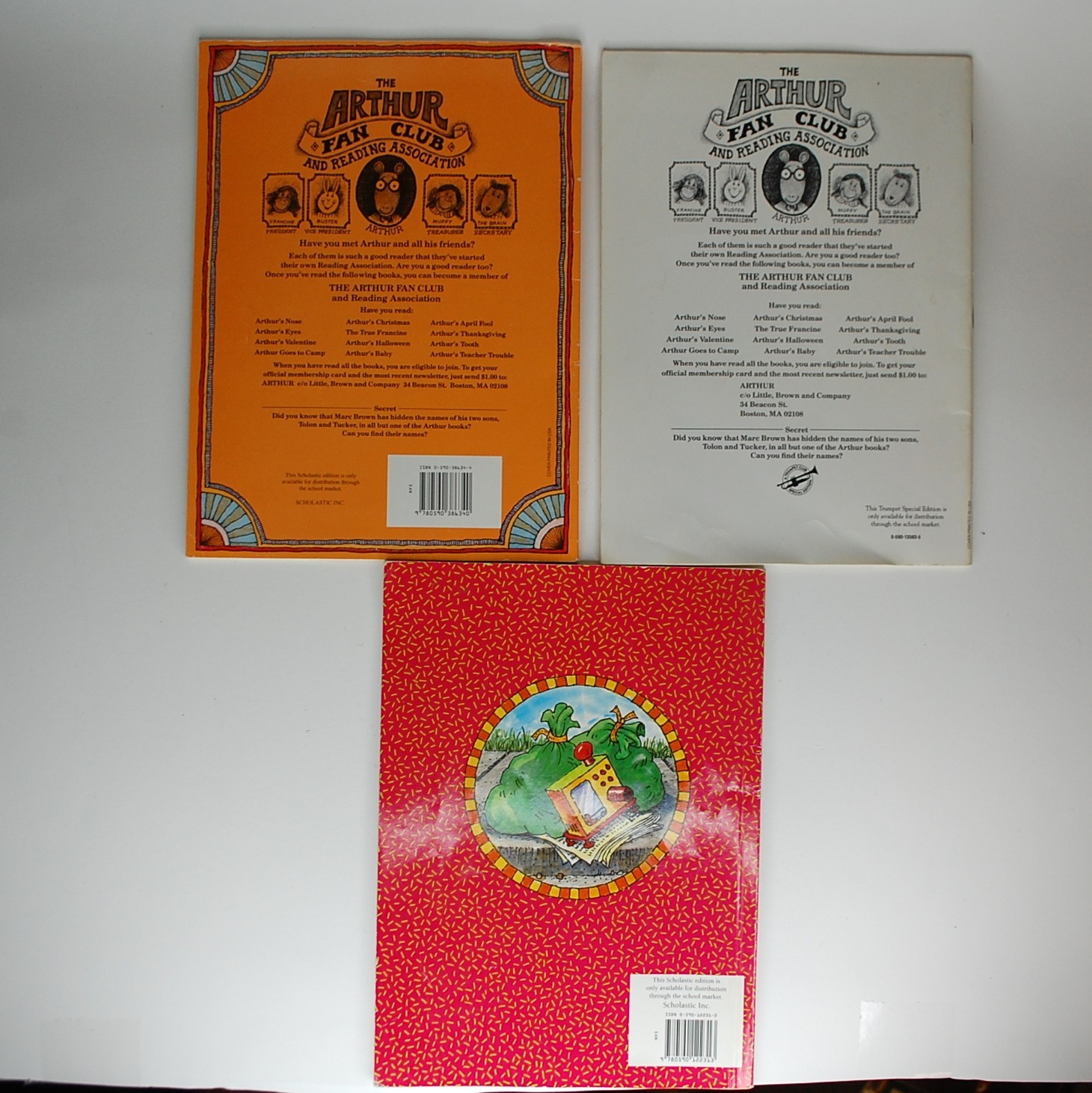 Arthur Marc Brown Book Lot 3 Picture Books Kids Adventures PBS Christmas TV