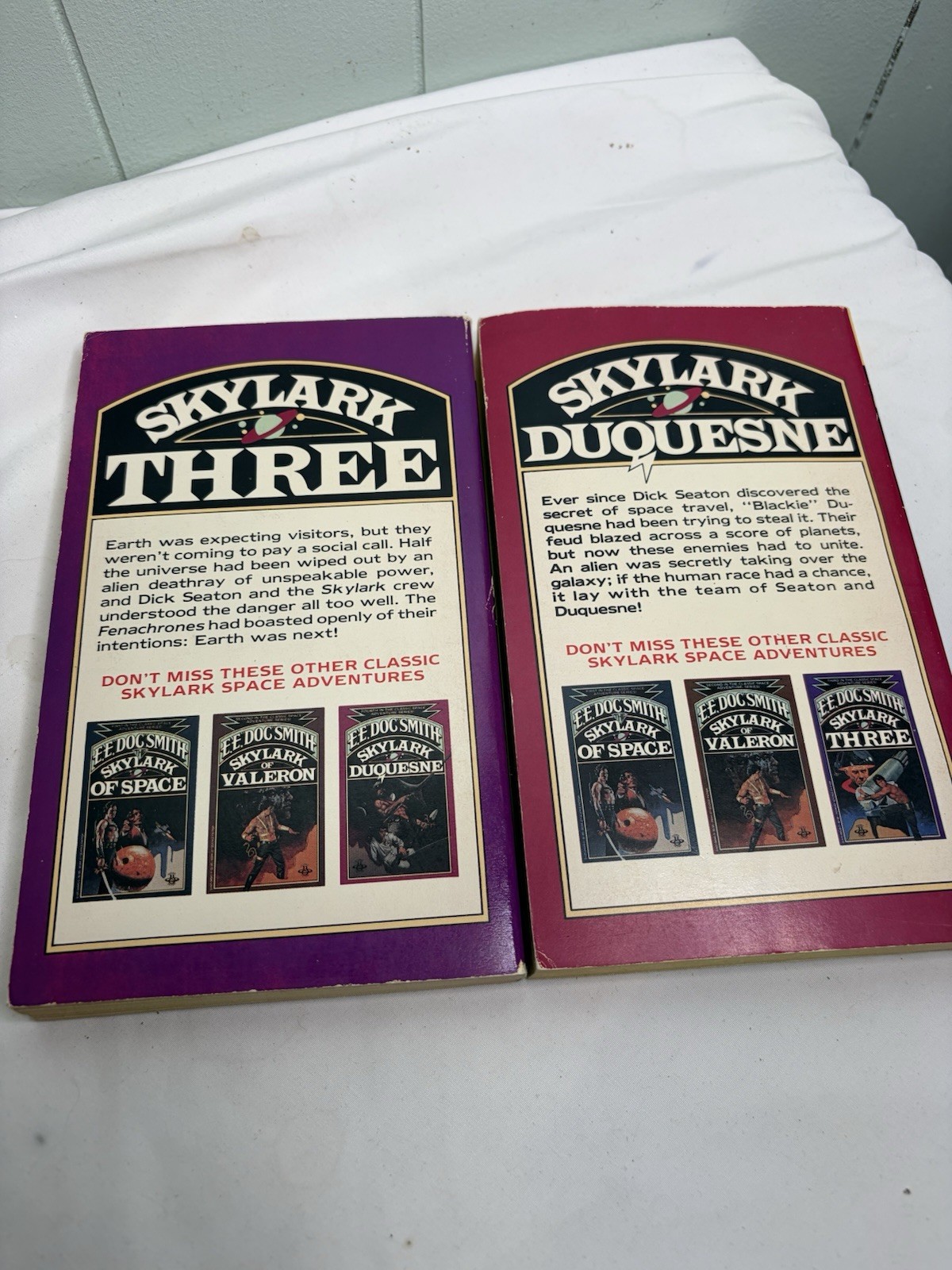 E. E. „Doc“ Smith Skylark Sci-Fi Paperback Pocket Books Lot 2