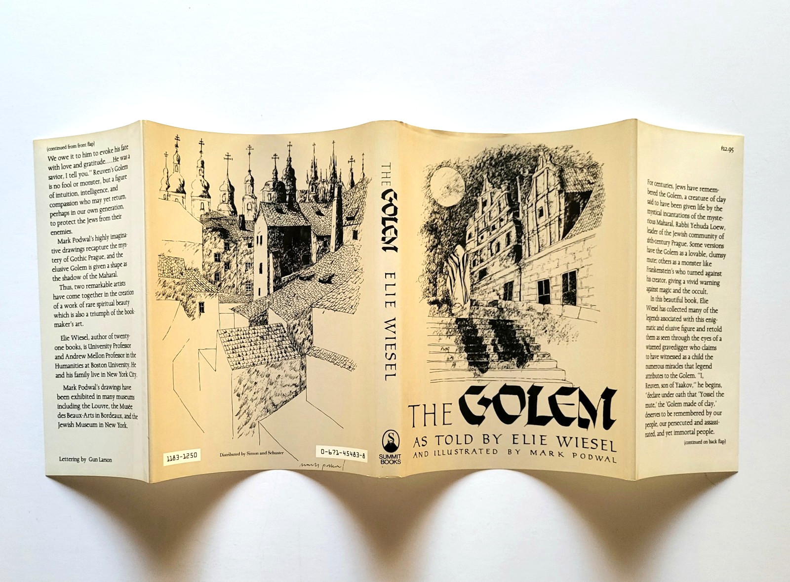 The Golem, Elie Wiesel Hardcover 1st Edition 1983 Art By Mark Podwal EX Cond