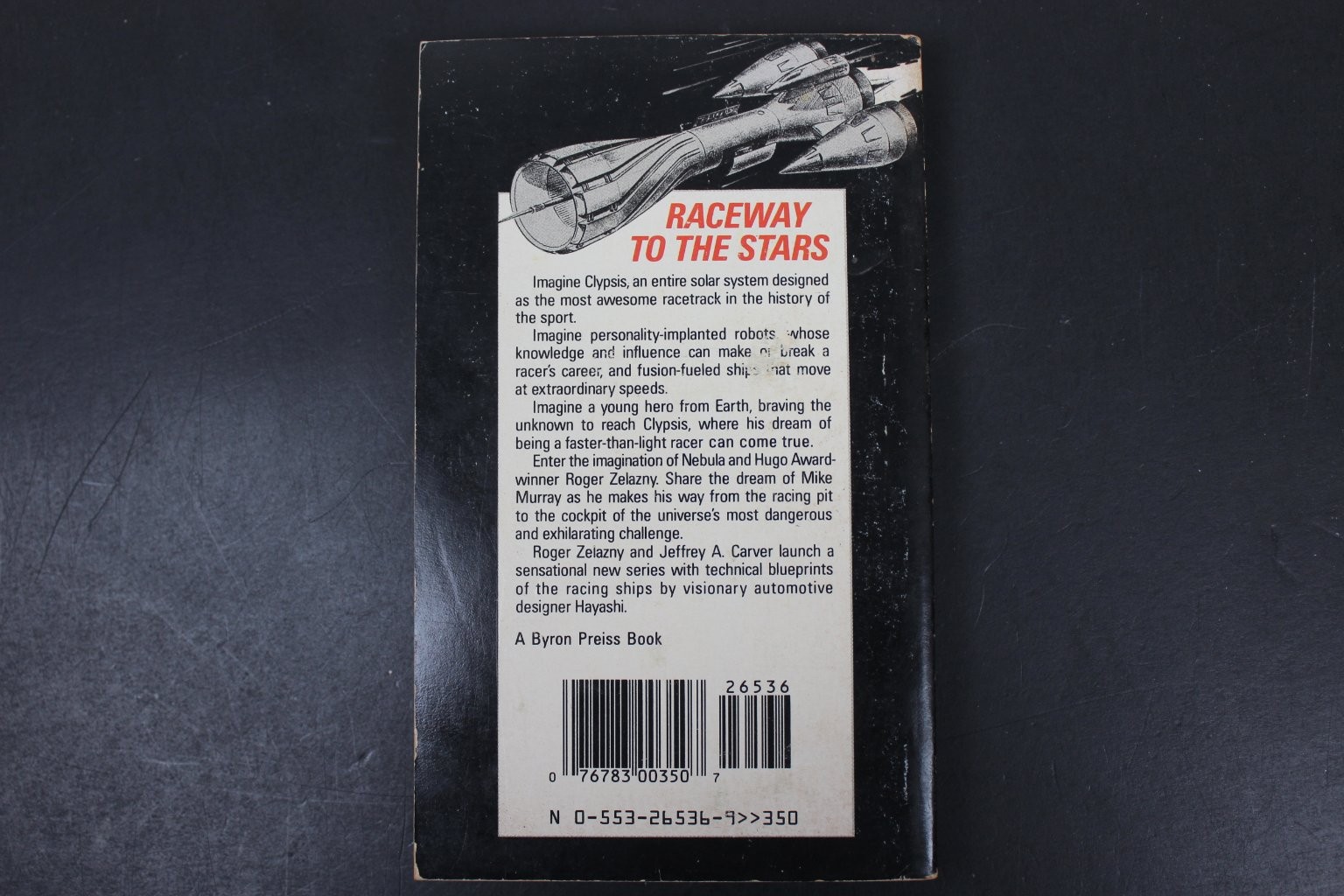 Alien Speedway Clypsis Jeffrey A. Carver 1987 Sci-Fi Bantam Spectra Book PB